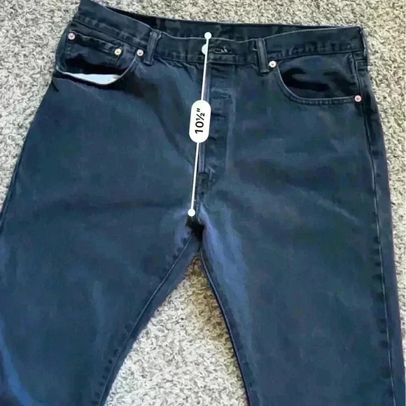 Levi's 501 Button Fly Original Fit Black Jeans size 38x32 - Picture 7 of 13